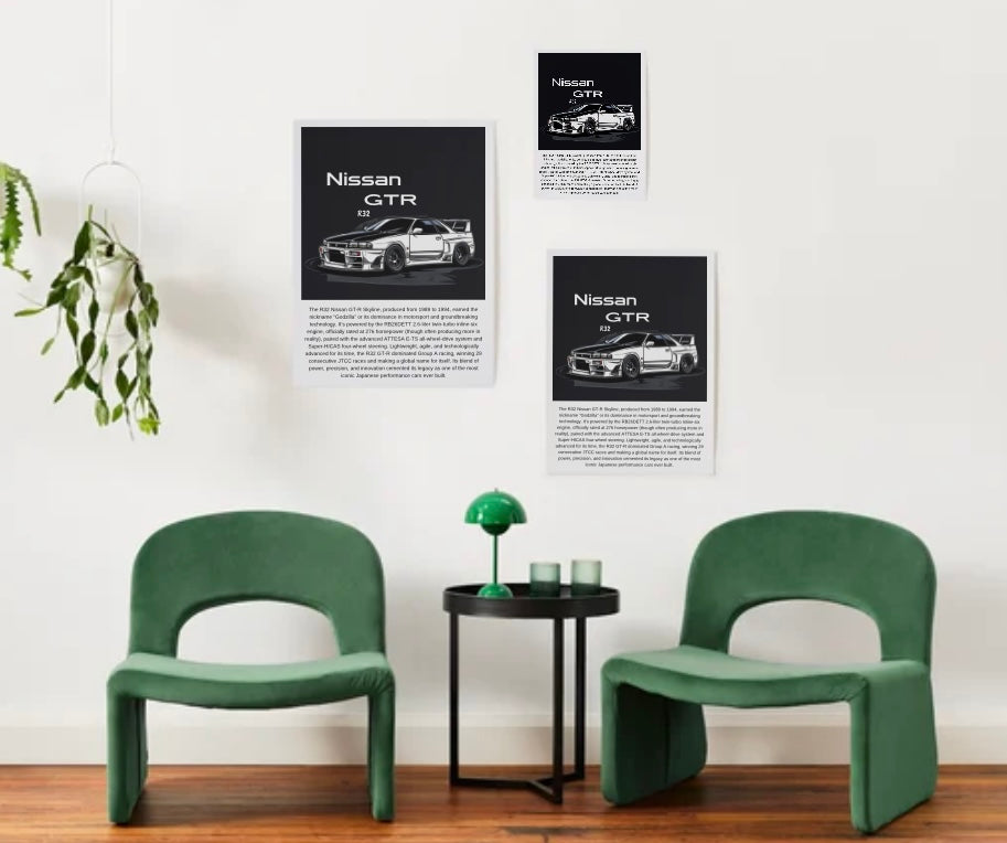 Nissan R32 GTR Skyline Poster