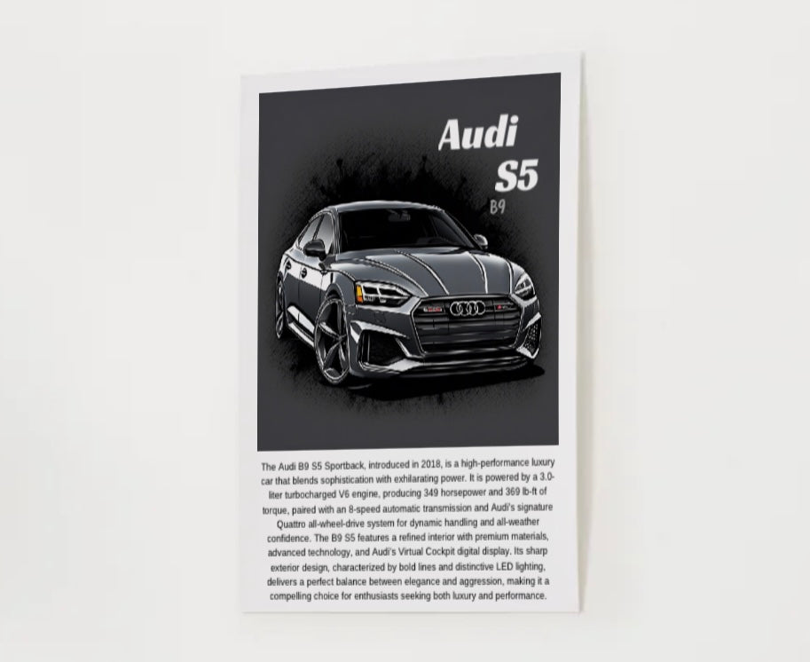 Audi B9 S5 Poster
