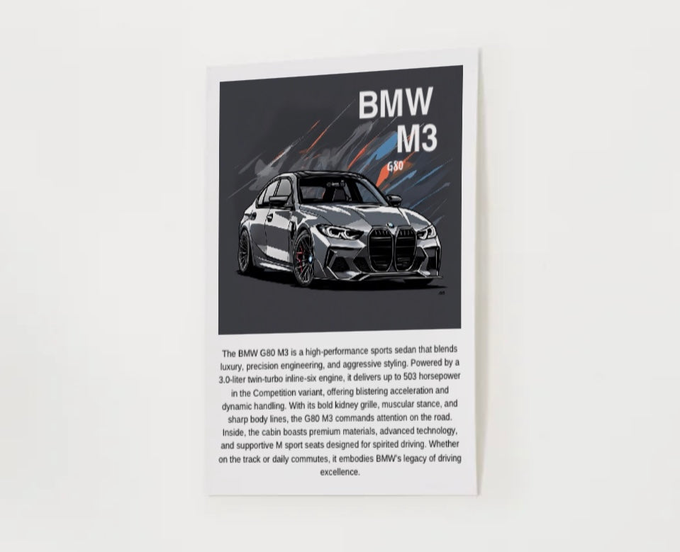 BMW G80 M3 Poster