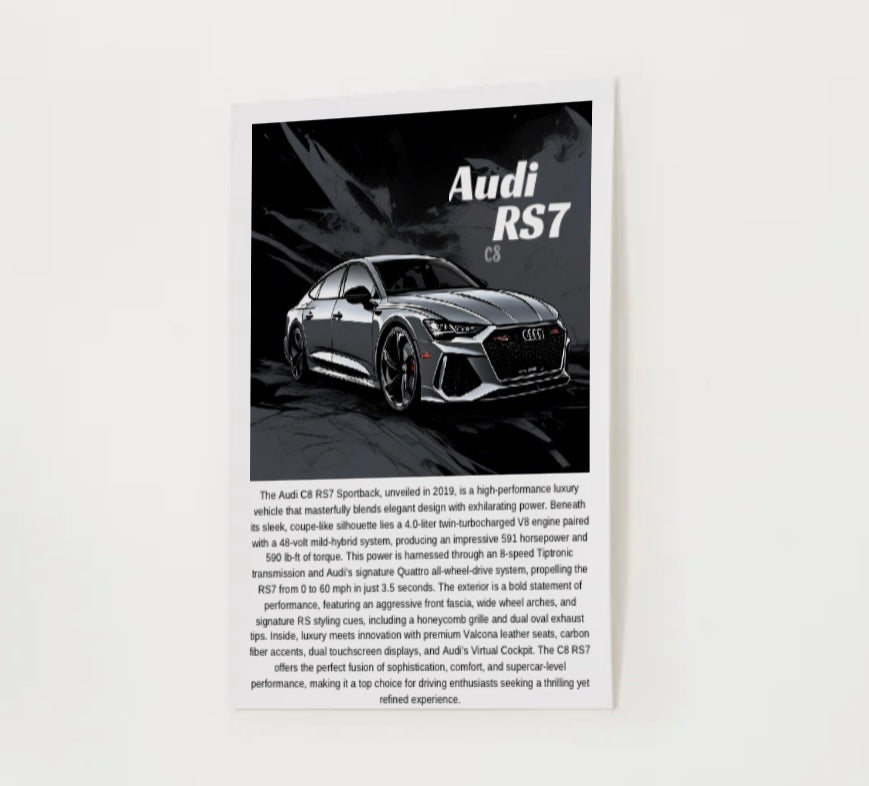 Audi C8 RS7 Poster