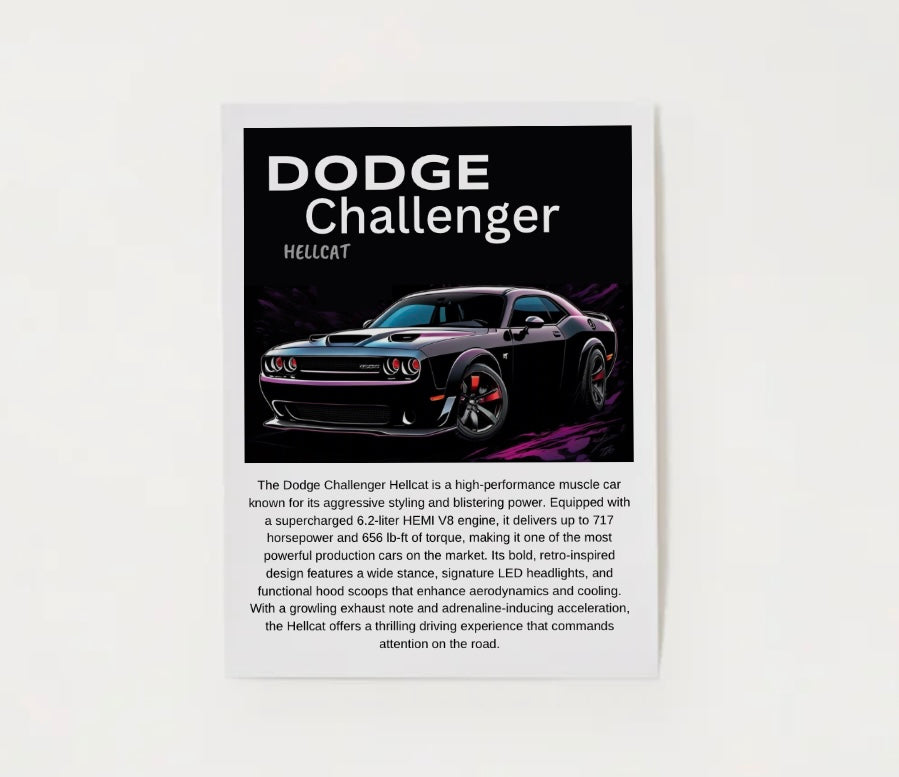 Dodge Challenger Hellcat Poster