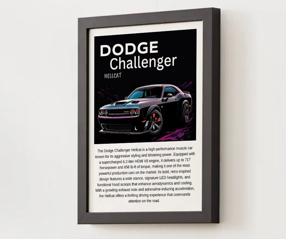 Dodge Challenger Hellcat Poster