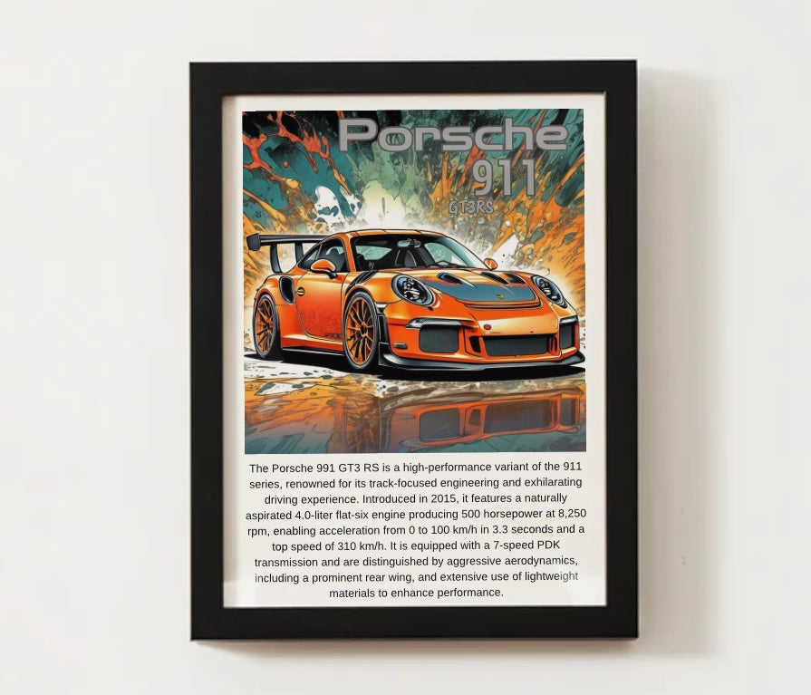 991 Porsche GT3 RS Poster