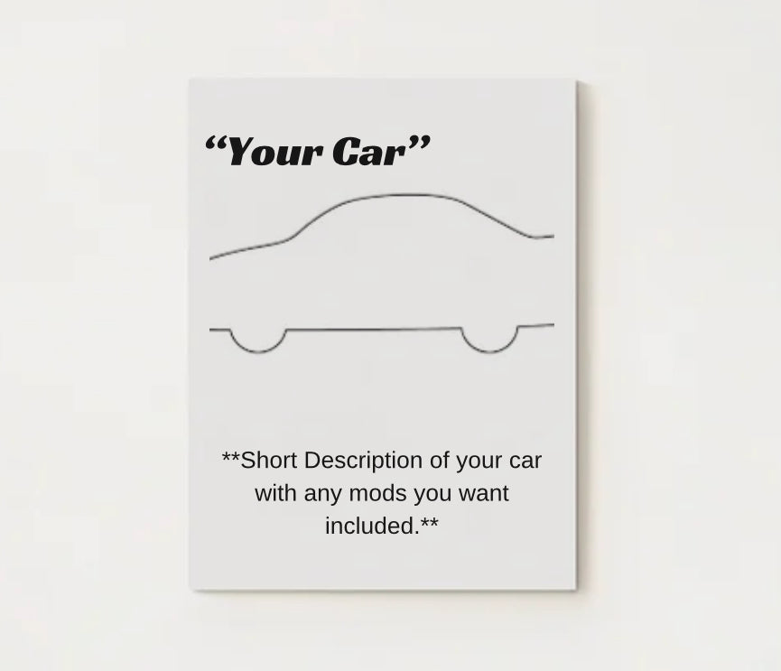 Custom Car Poster