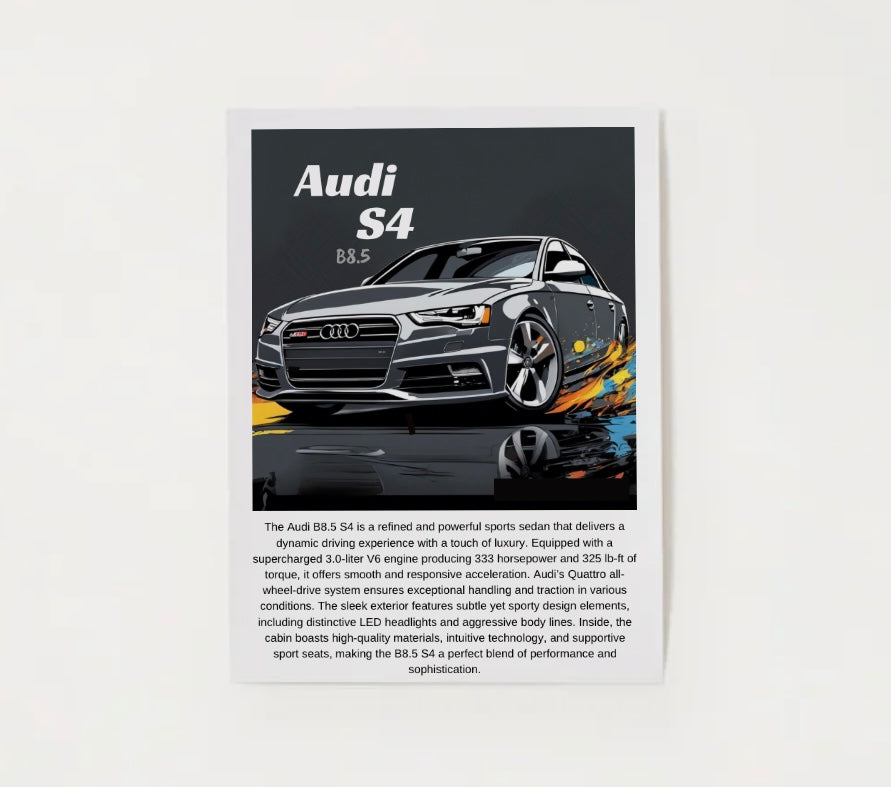 Audi B8.5 S4 Poster