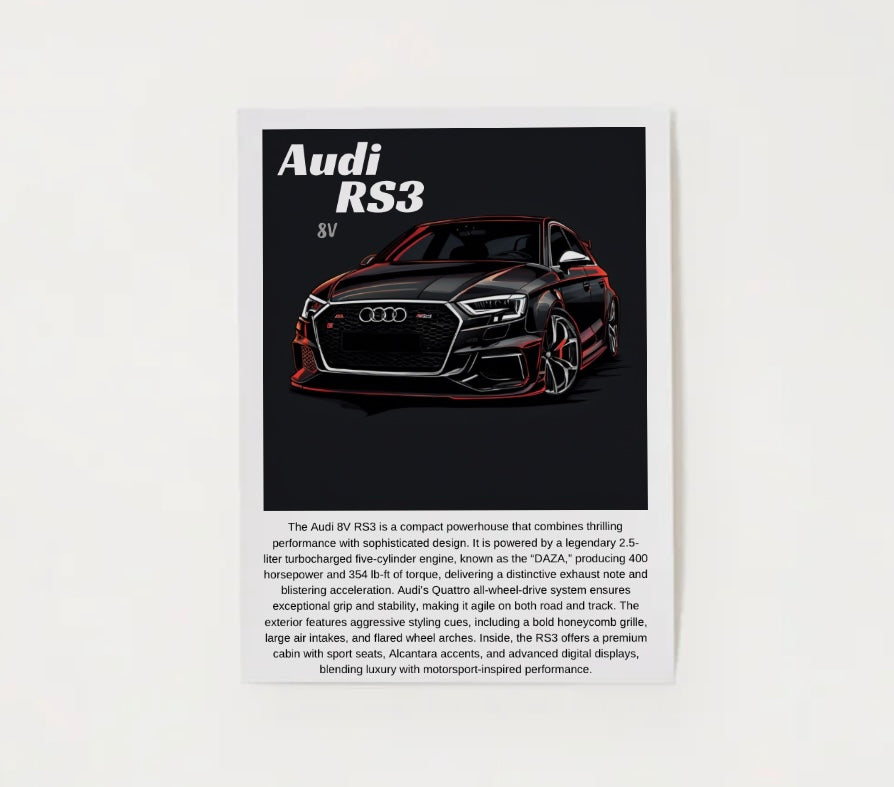 Audi RS3 Poster