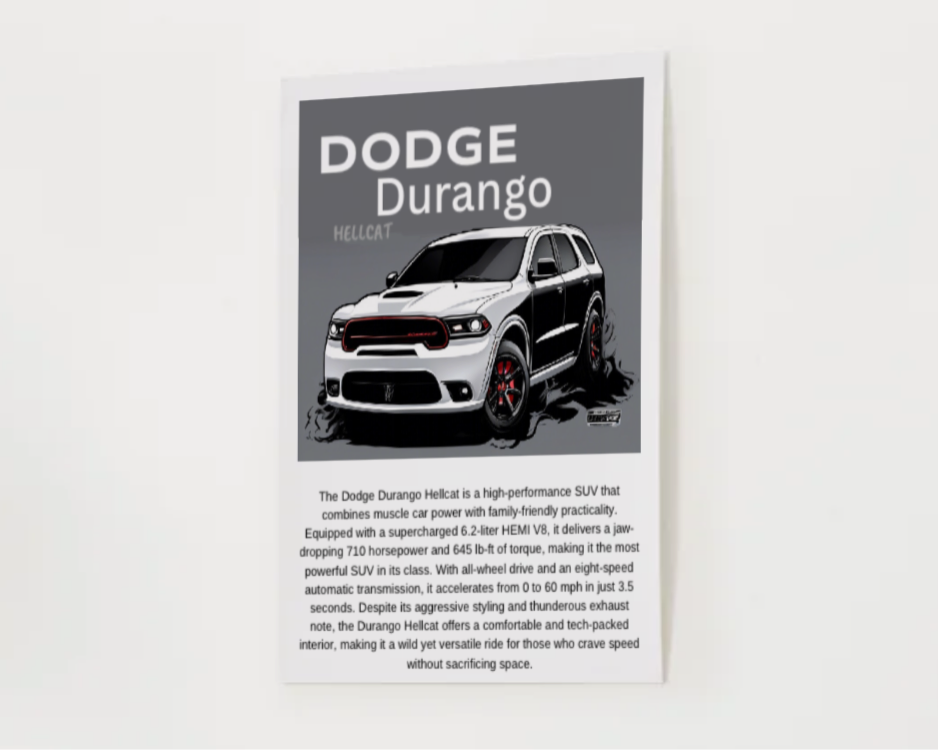 Dodge Durango Hellcat Poster