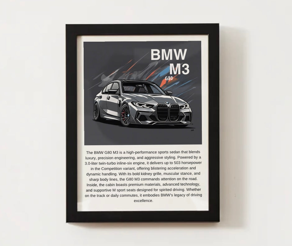 BMW G80 M3 Poster