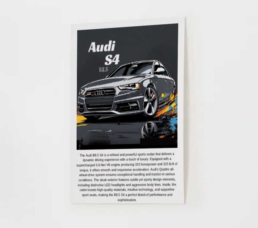Audi B8.5 S4 Poster