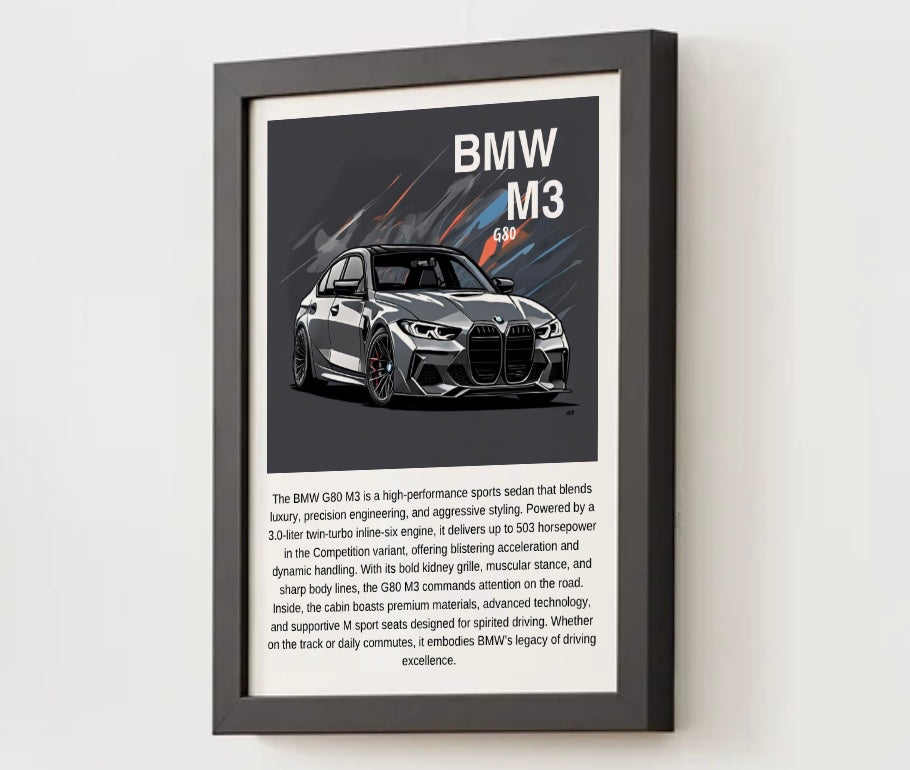 BMW G80 M3 Poster