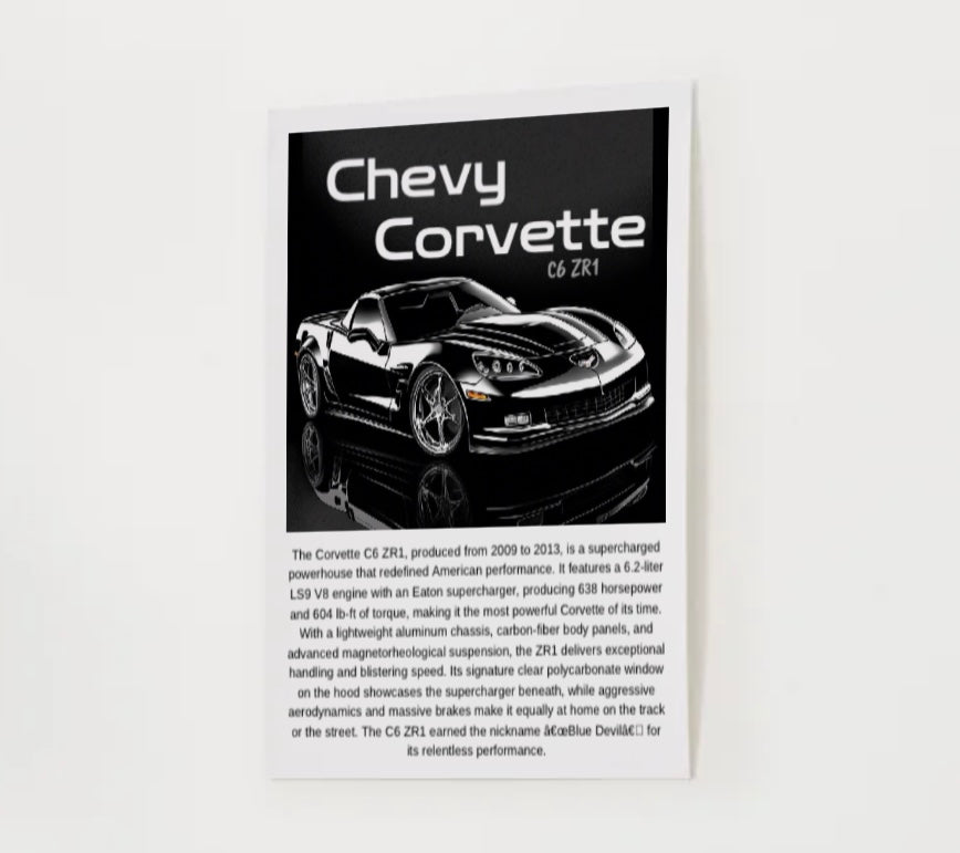C6 Corvette ZR1 Poster