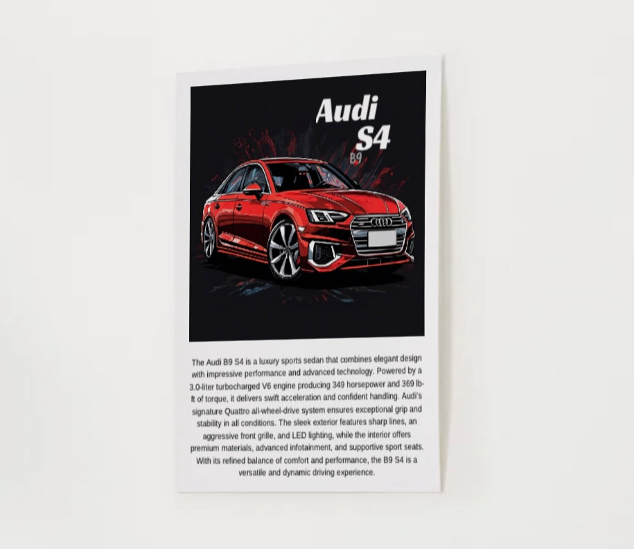 Audi B9 S4 Poster