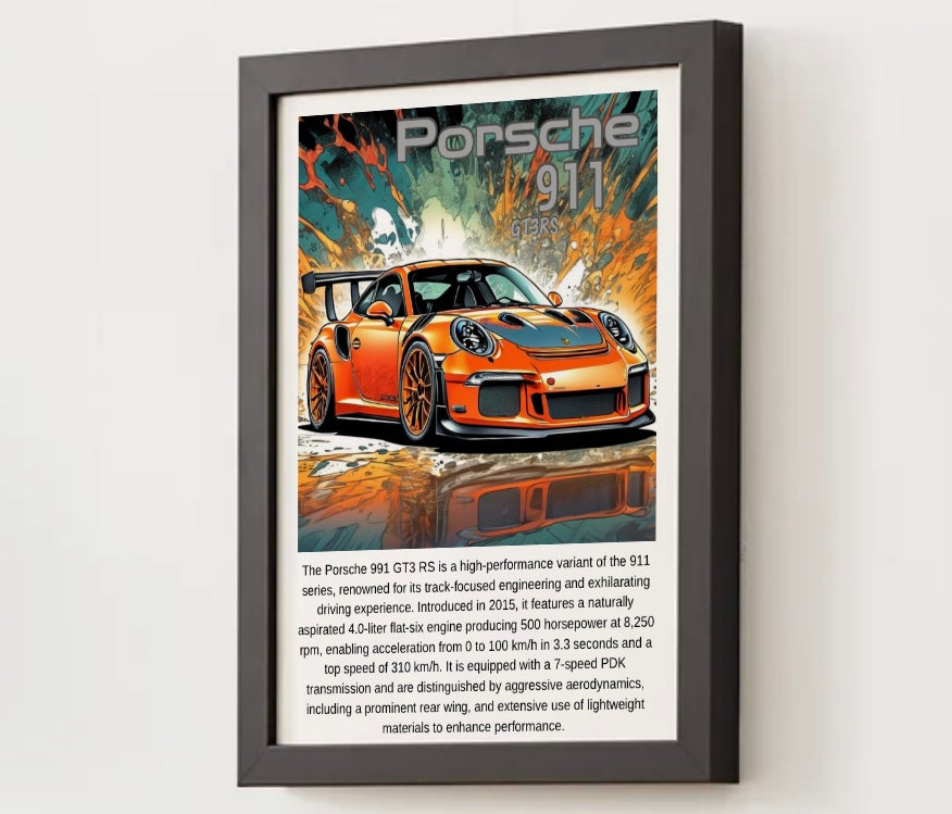 991 Porsche GT3 RS Poster