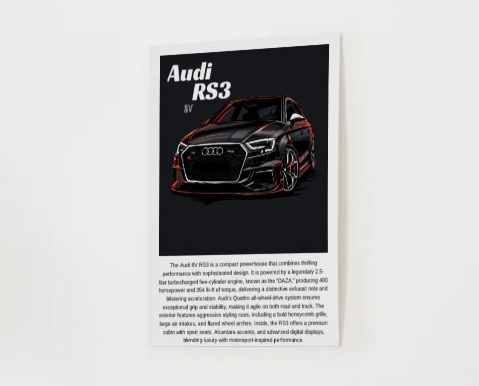 Audi RS3 Poster