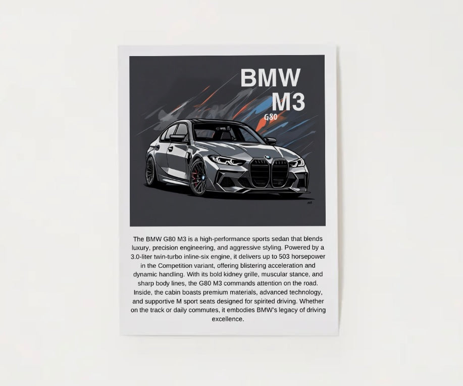 BMW G80 M3 Poster