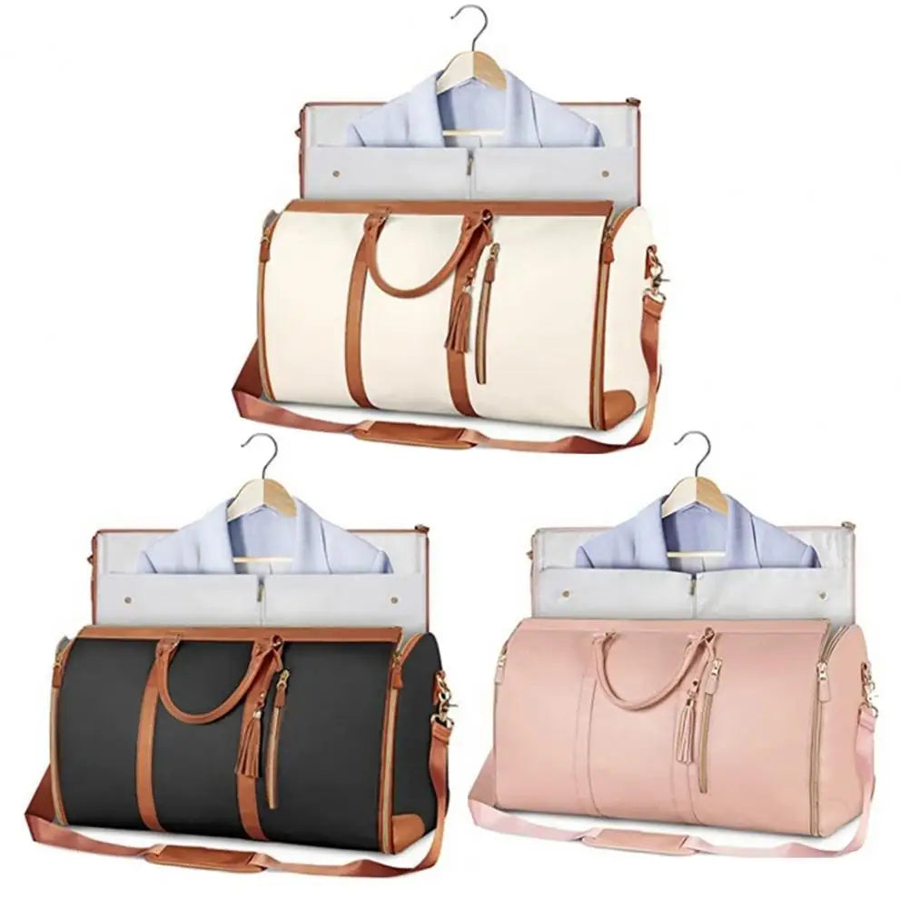 Travel Bag with Internal Straps Waterproof Clothes Storage Bag Detachable Garment Duffle Bag with Independent Shoe Pocket