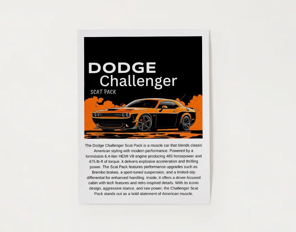 Dodge Challenger Scat Pack Poster