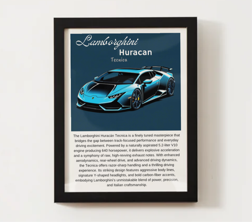 Lamborghini Huracan Tecnica Poster