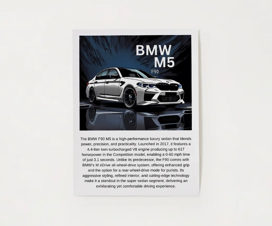 BMW F90 M5 Poster