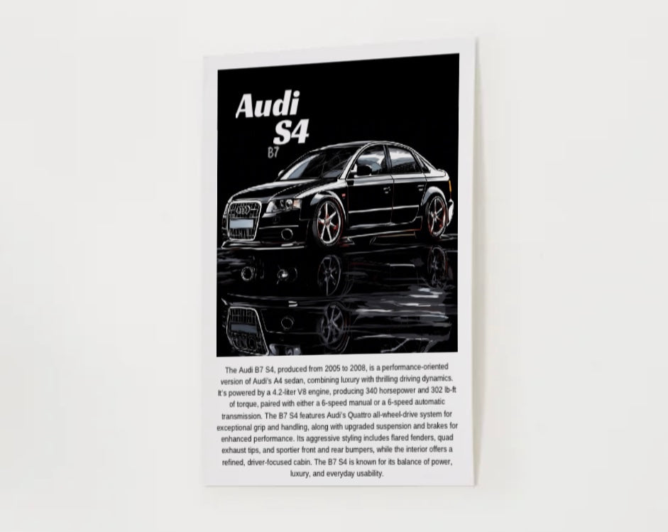 Audi B7 S4 Poster