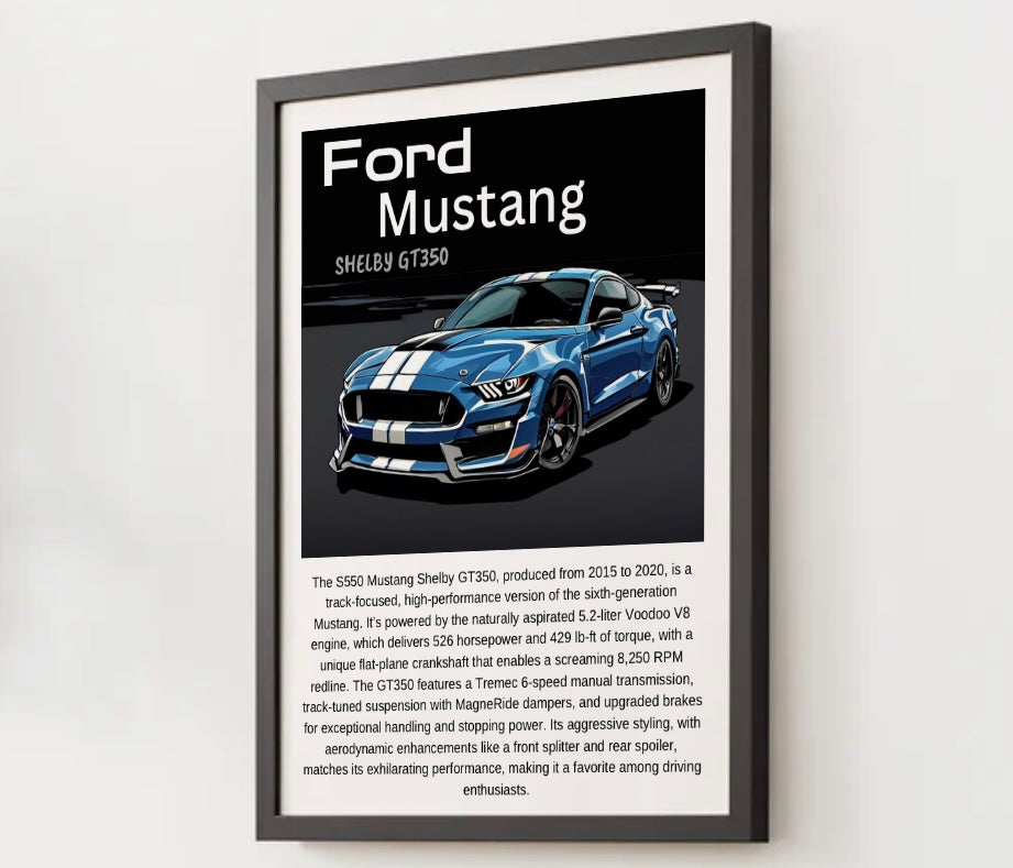 Shelby Mustang GT350 S550 Poster