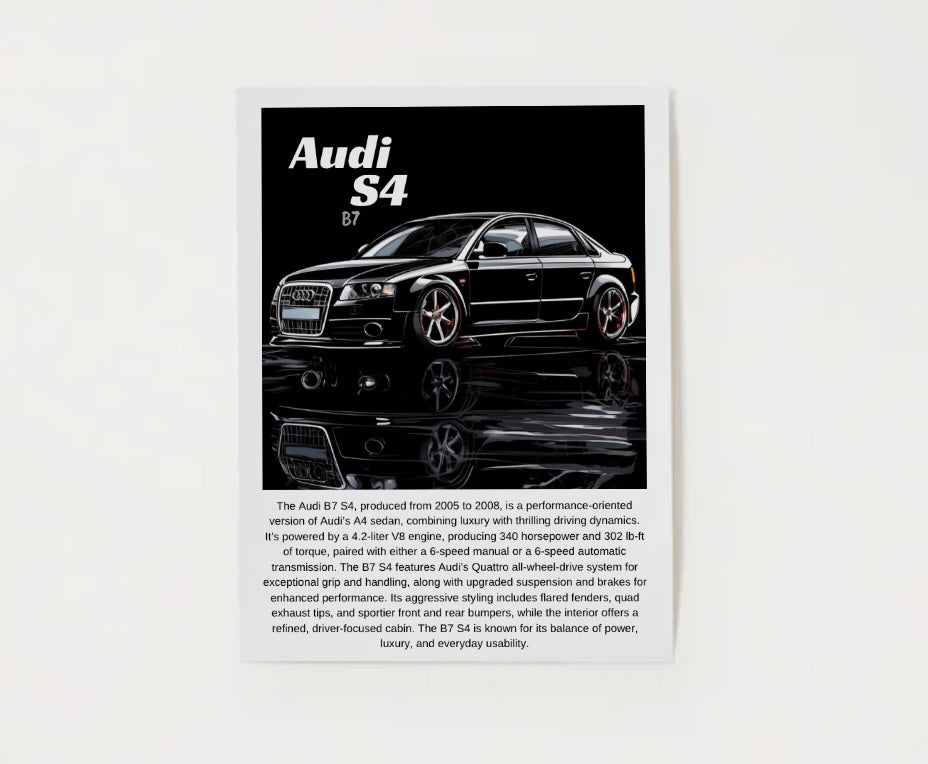 Audi B7 S4 Poster
