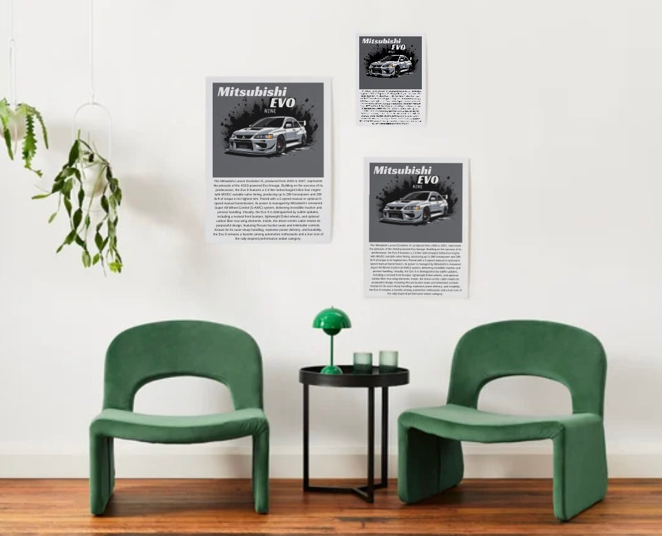 Mitsubishi EVO 9 Poster