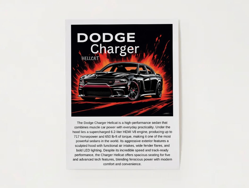 Dodge Charger Hellcat Poster