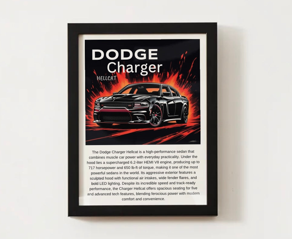 Dodge Charger Hellcat Poster
