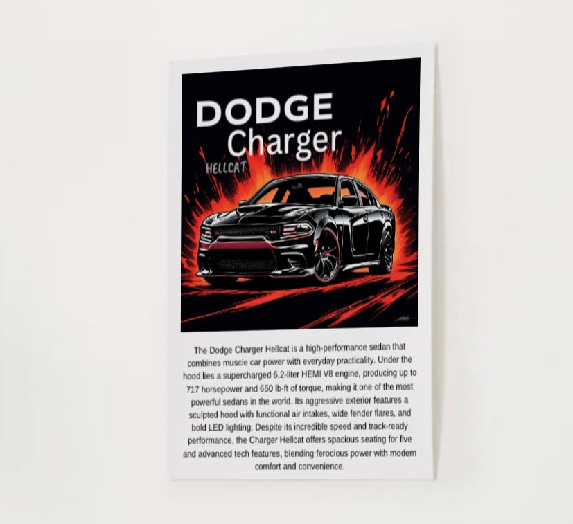 Dodge Charger Hellcat Poster