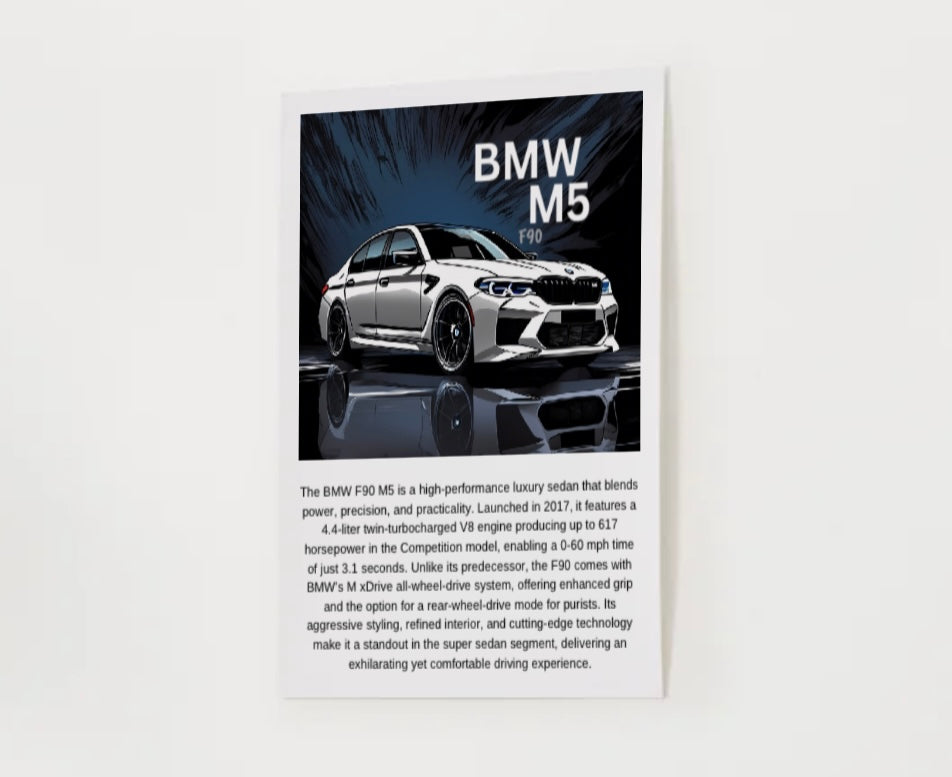 BMW F90 M5 Poster