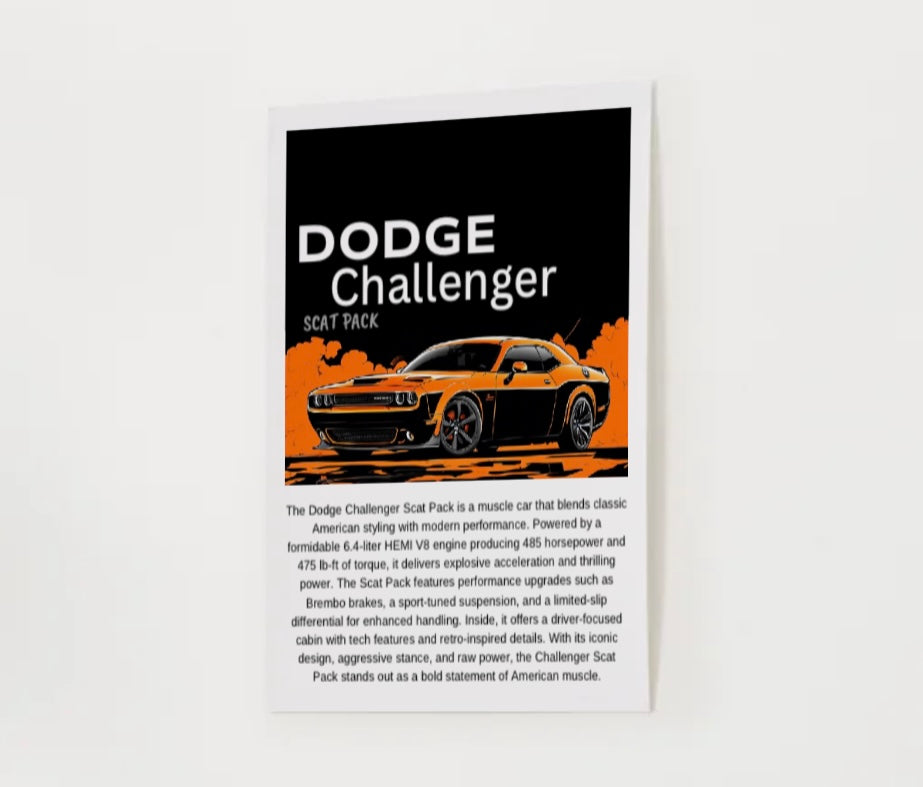 Dodge Challenger Scat Pack Poster