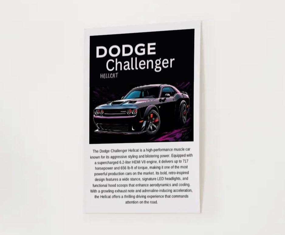 Dodge Challenger Hellcat Poster