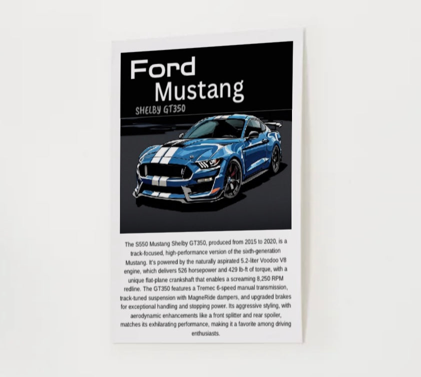 Shelby Mustang GT350 S550 Poster