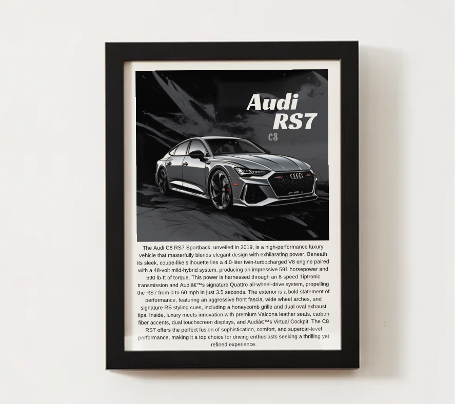 Audi C8 RS7 Poster