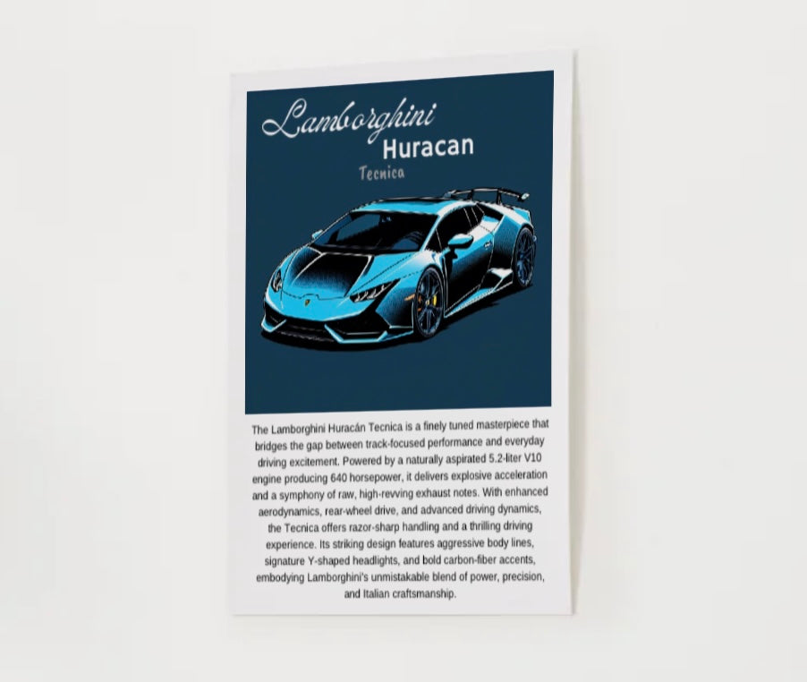 Lamborghini Huracan Tecnica Poster
