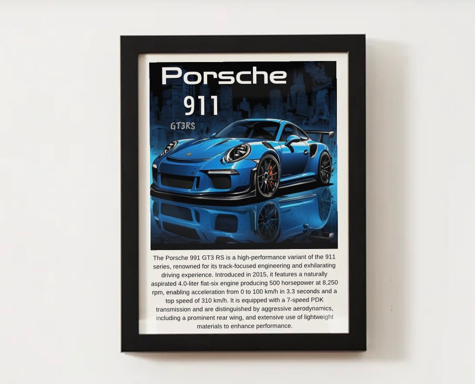 991 Porsche GT3 RS Poster