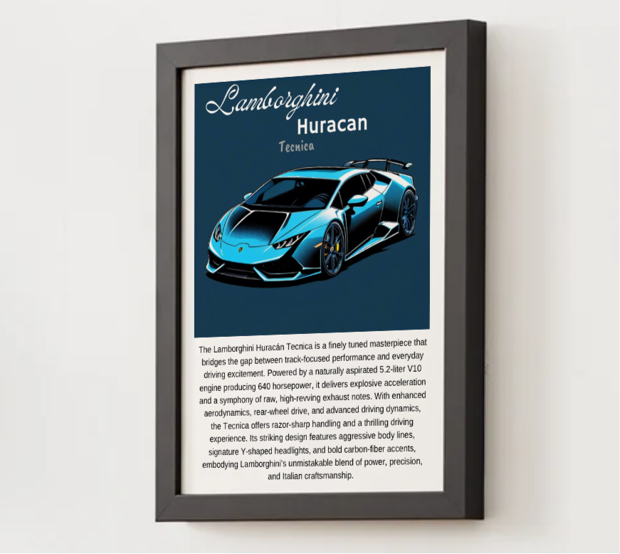 Lamborghini Huracan Tecnica Poster