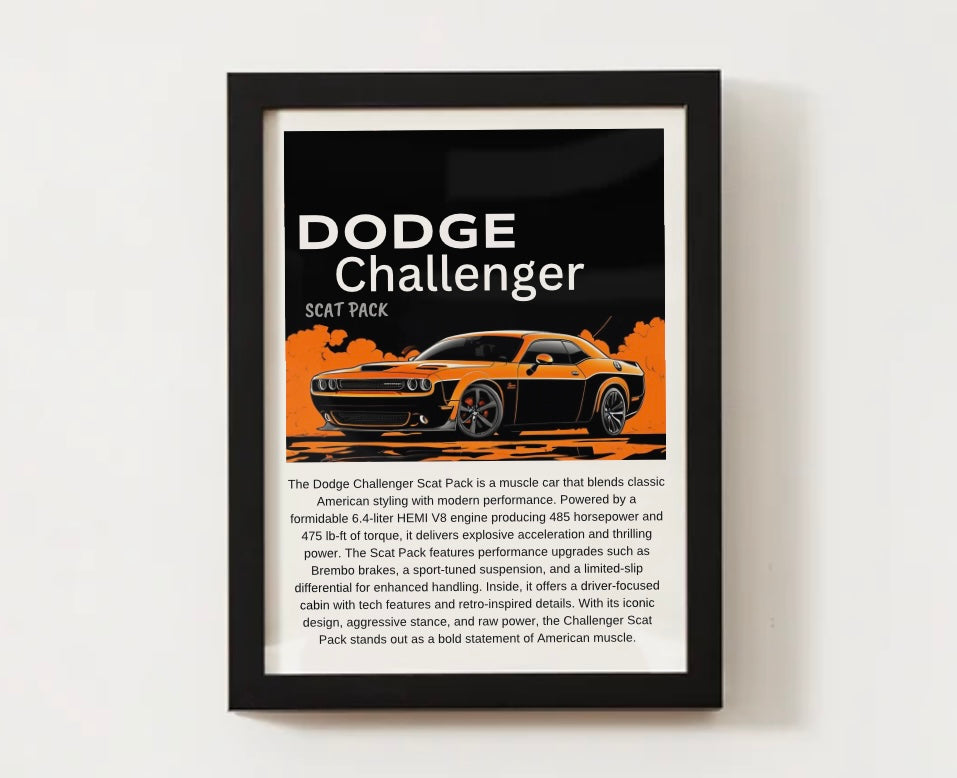 Dodge Challenger Scat Pack Poster