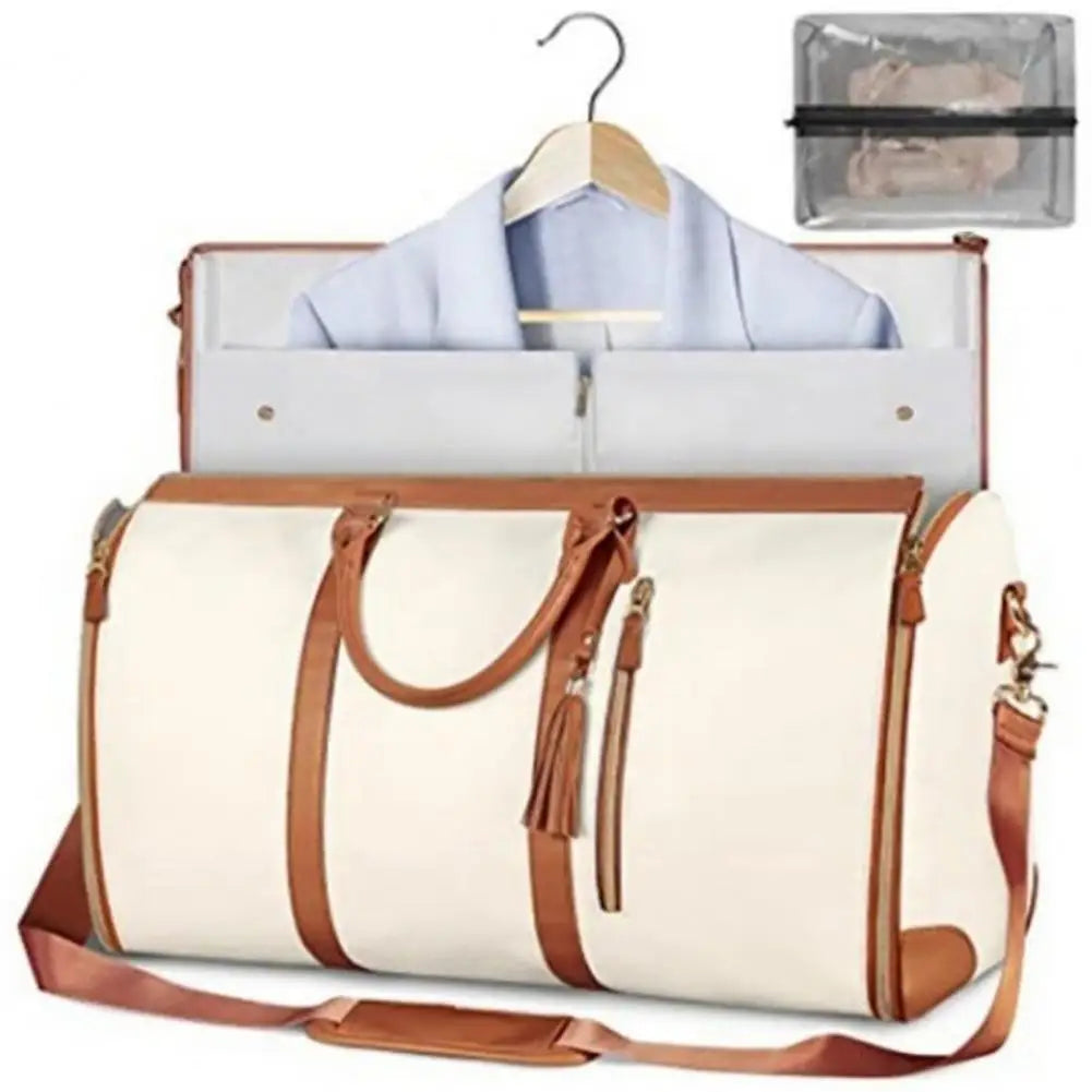 Travel Bag with Internal Straps Waterproof Clothes Storage Bag Detachable Garment Duffle Bag with Independent Shoe Pocket