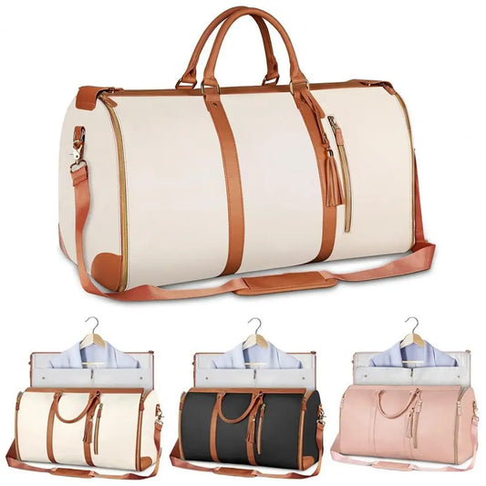 Travel Bag with Internal Straps Waterproof Clothes Storage Bag Detachable Garment Duffle Bag with Independent Shoe Pocket